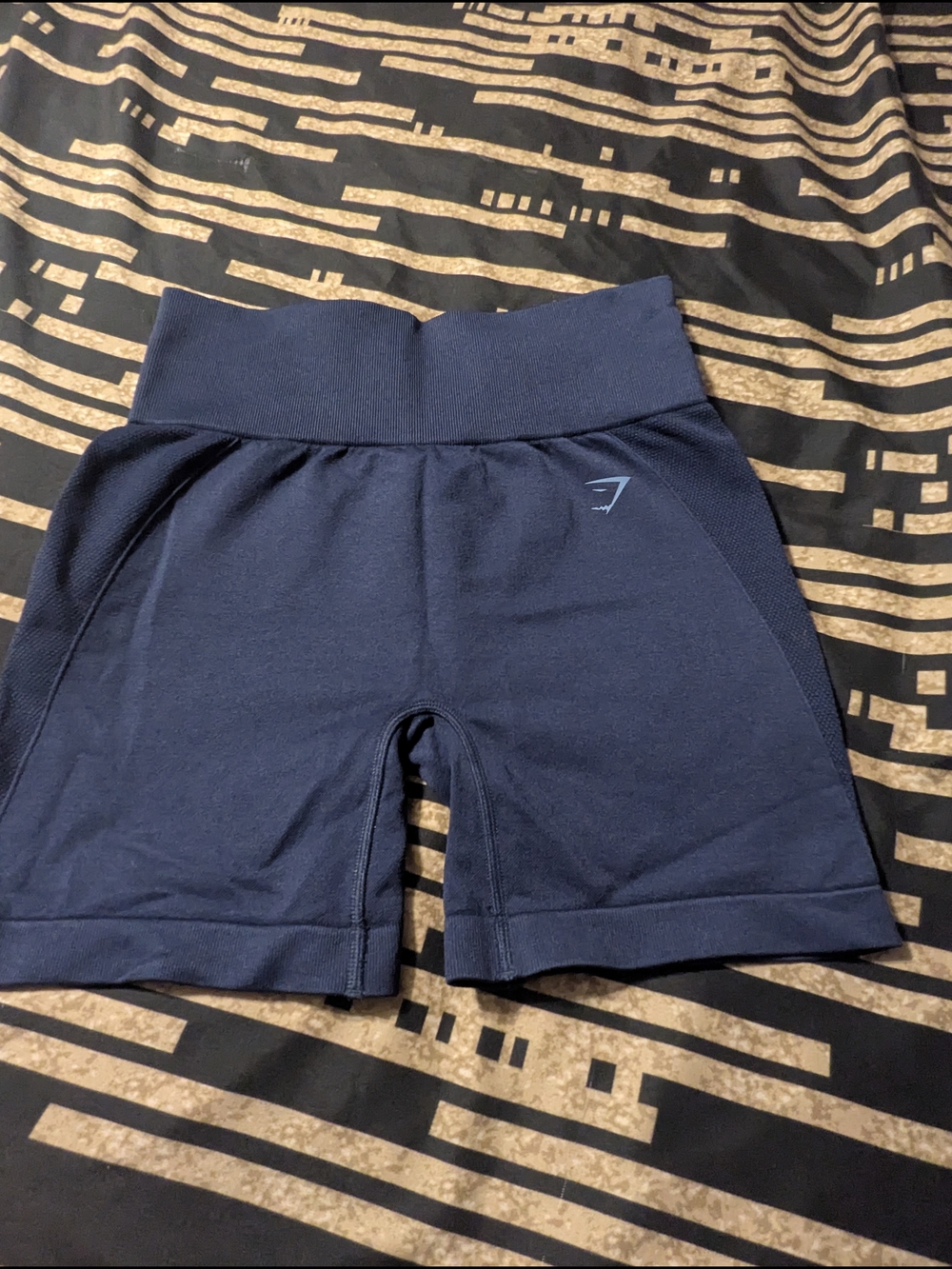 Gymshark Navy High-Waist Training Shorts